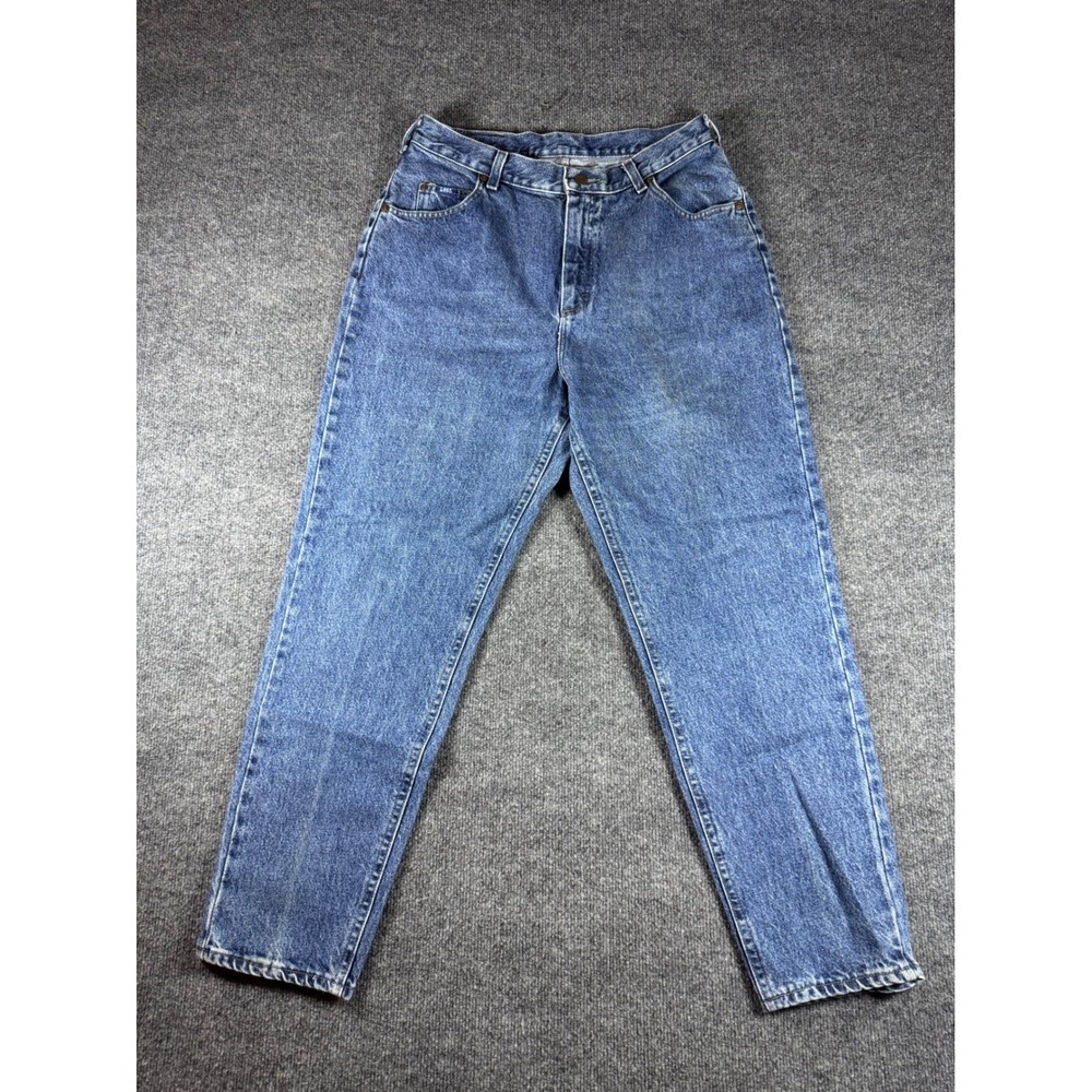 Vintage Lee High Waisted Mom Jeans Medium Wash Tapered Leg 14